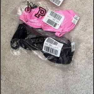 Victoria's Secret Pink and Black Bikini Set